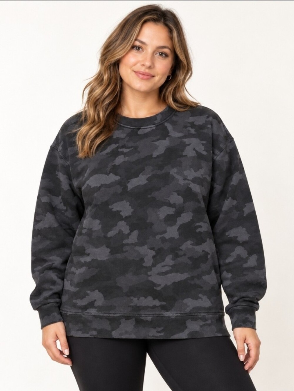 Lululemon Perfectly Oversized Crew Camo Sweatshirt Size 10 Estimated